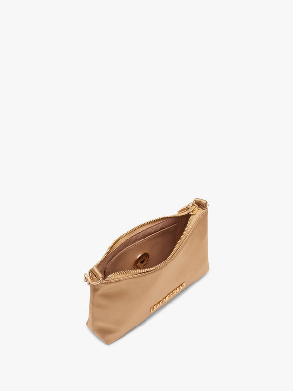 Diamante Strap Gold Shoulder Bag