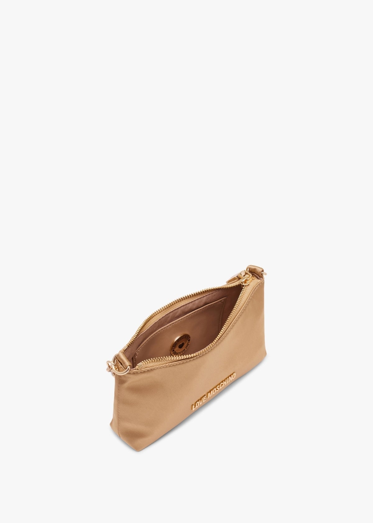 Diamante Strap Gold Shoulder Bag