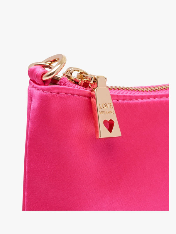 Diamante Strap Pink Shoulder Bag