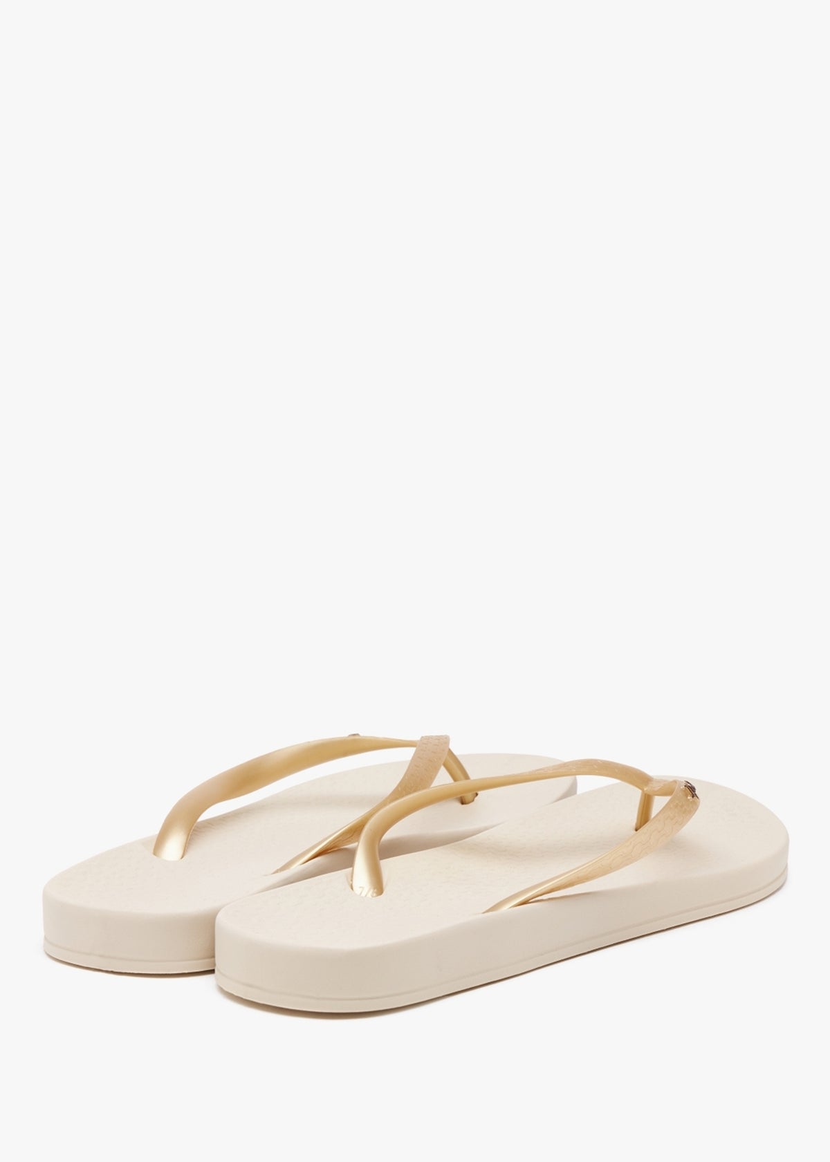 Anatomica Tan Gold Flip Flops