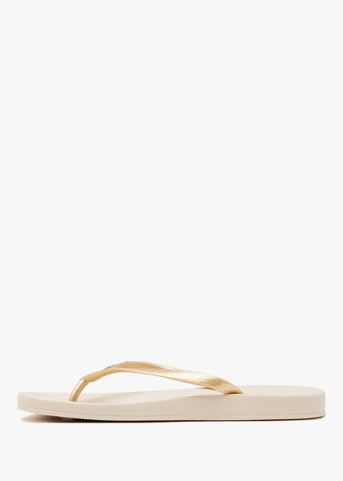 Anatomica Tan Gold Flip Flops