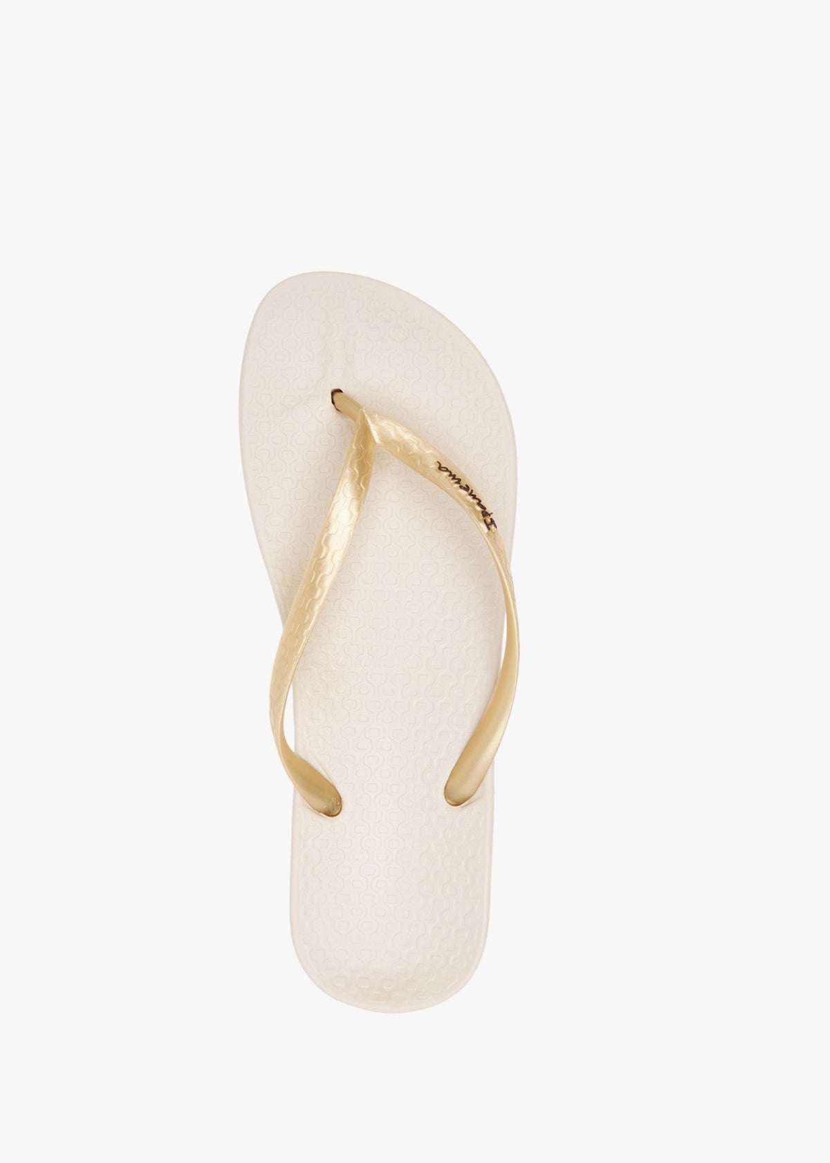 Anatomica Tan Gold Flip Flops