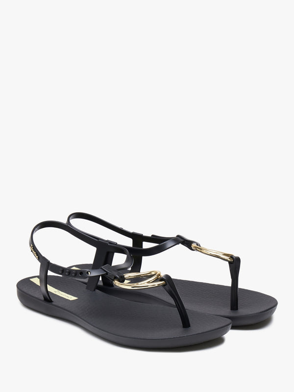 Charm Loop Black Sandals