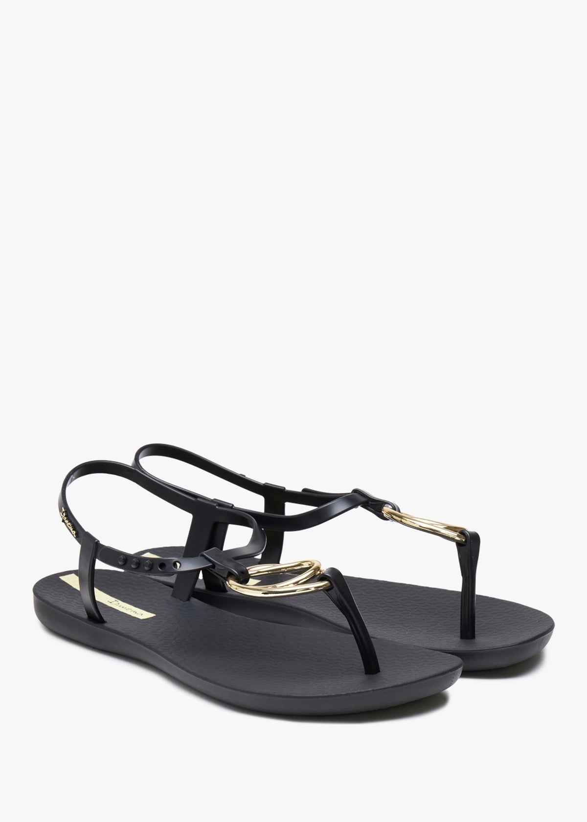 Charm Loop Black Sandals