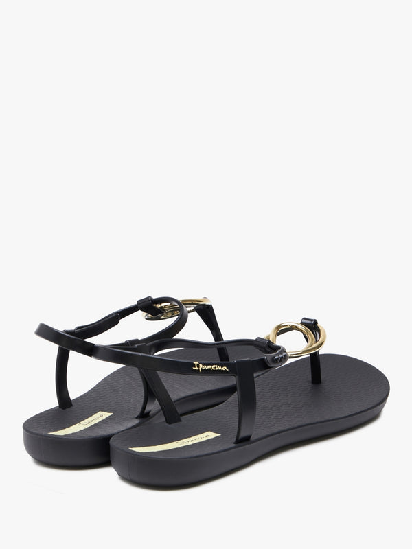 Charm Loop Black Sandals