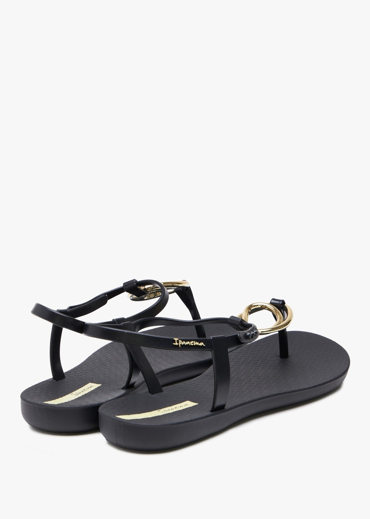 Charm Loop Black Sandals