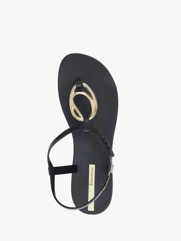 Charm Loop Black Sandals