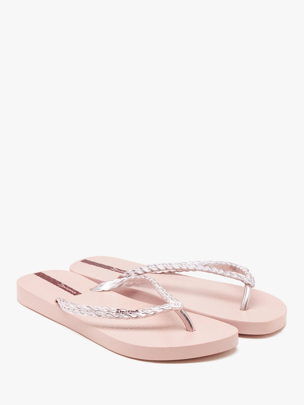 Exuberance Chrome Rose Gold Flip Flops