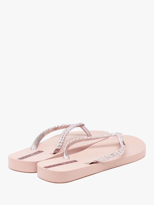 Exuberance Chrome Rose Gold Flip Flops