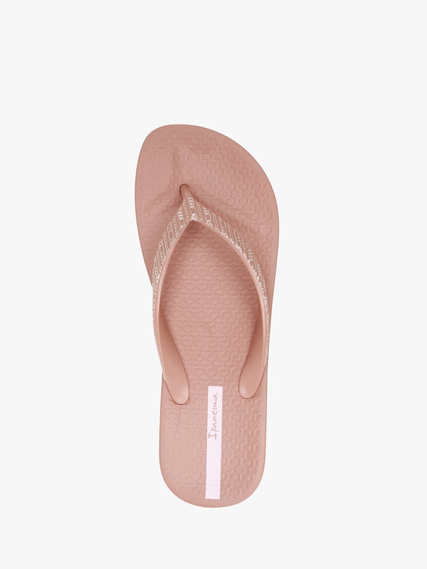 Mesh Links Blush Wedge Flip Flops