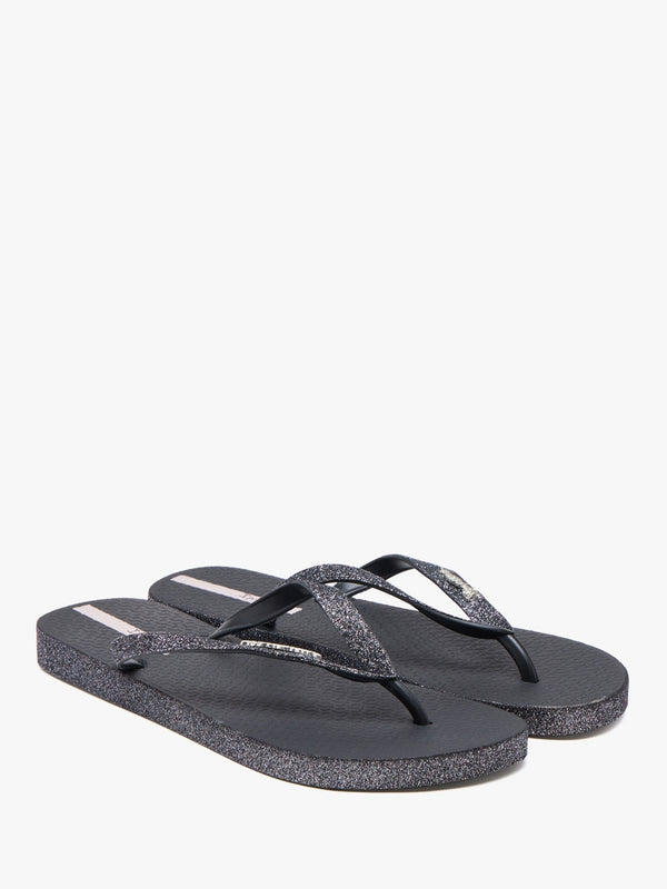 Max Glow Glitter Black Flip Flops