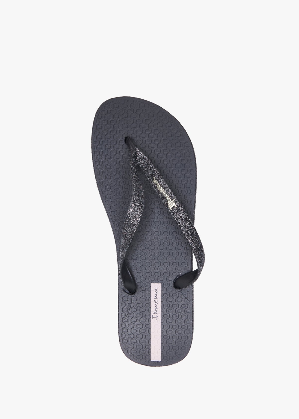 Max Glow Glitter Black Flip Flops