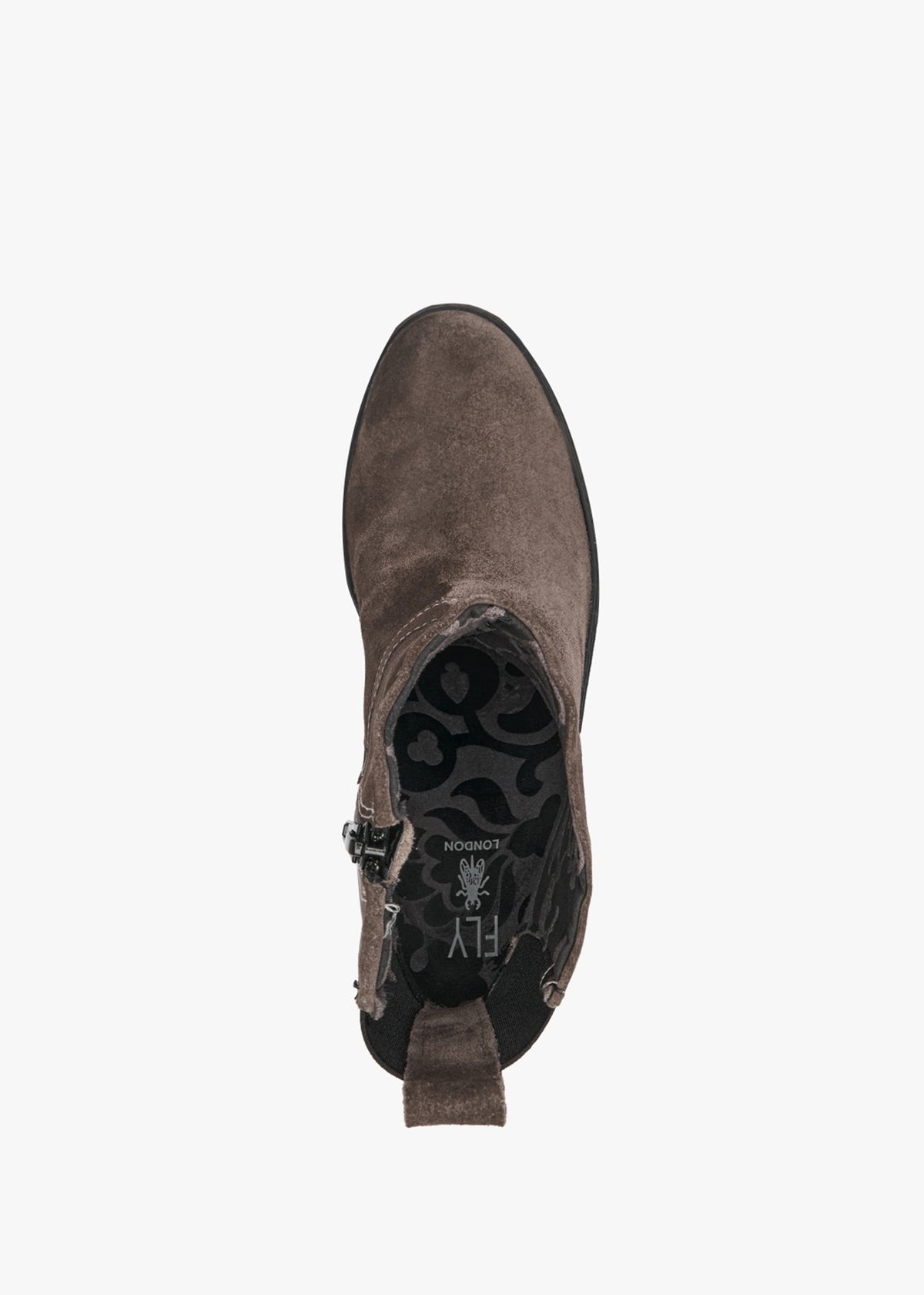 Doxe Anthracite Black Suede Wedge Ankle Boots
