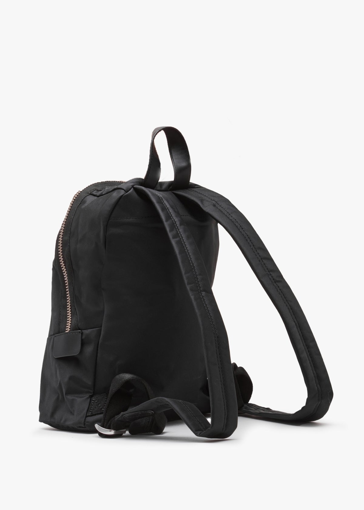 The Biker Black Nylon Medium Backpack
