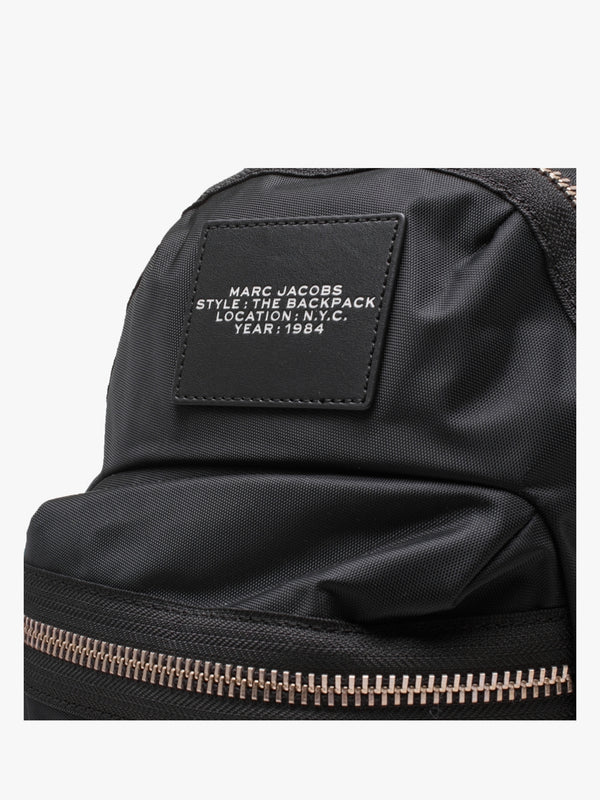 The Biker Black Nylon Medium Backpack