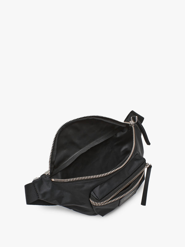 The Biker Black Nylon Belt Bag
