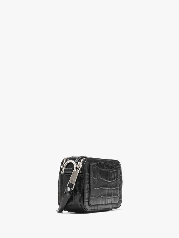 The Snapshot Croc Chain Black Leather Camera Bag