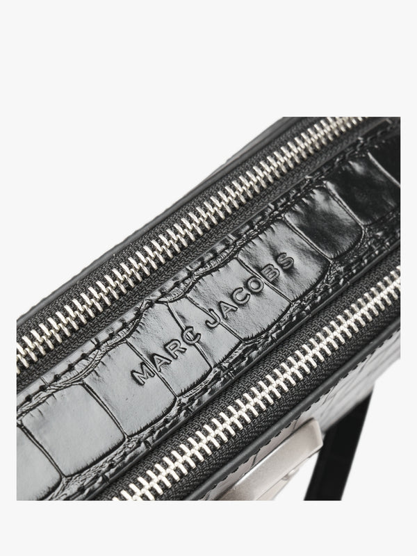The Snapshot Croc Chain Black Leather Camera Bag