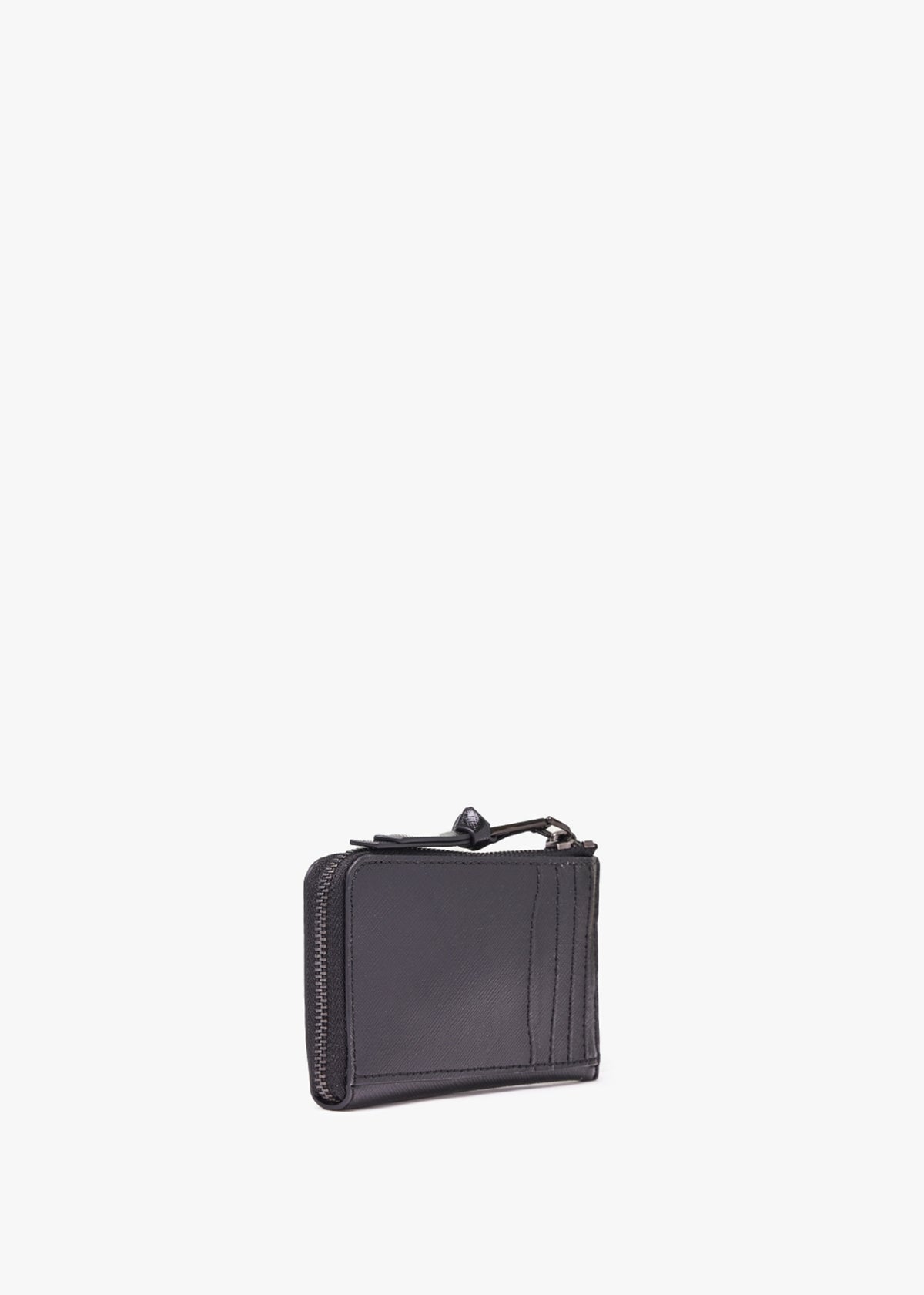 The Utility Snapshot DTM Black Leather Top Zip Multi Wallet