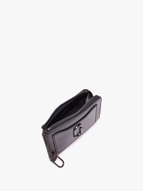 The Utility Snapshot DTM Black Leather Top Zip Multi Wallet