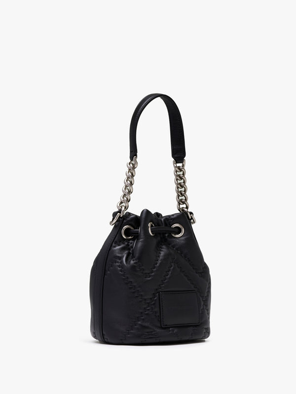 The Quilted Leather J Black Bucket Bag