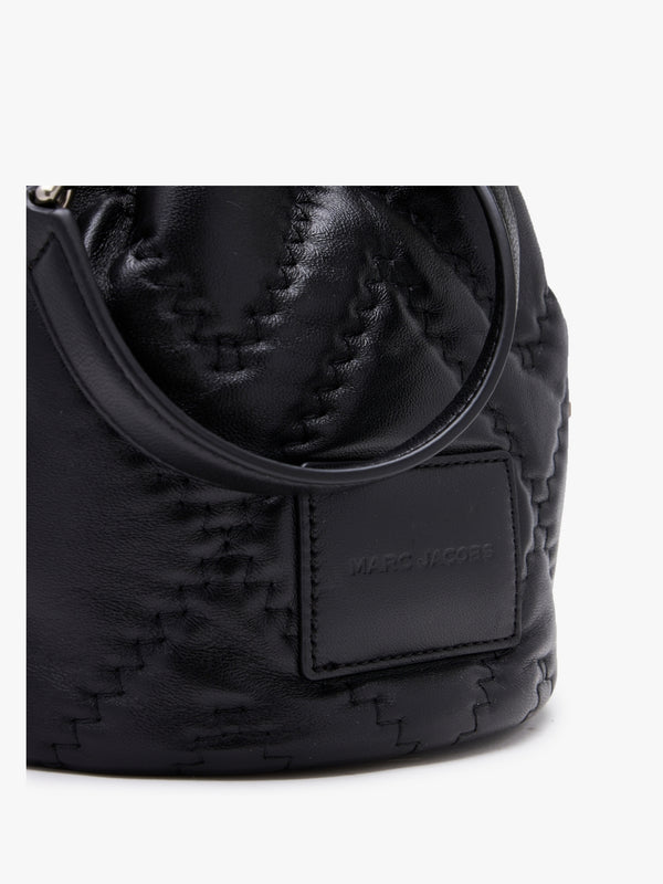 The Quilted Leather J Black Bucket Bag