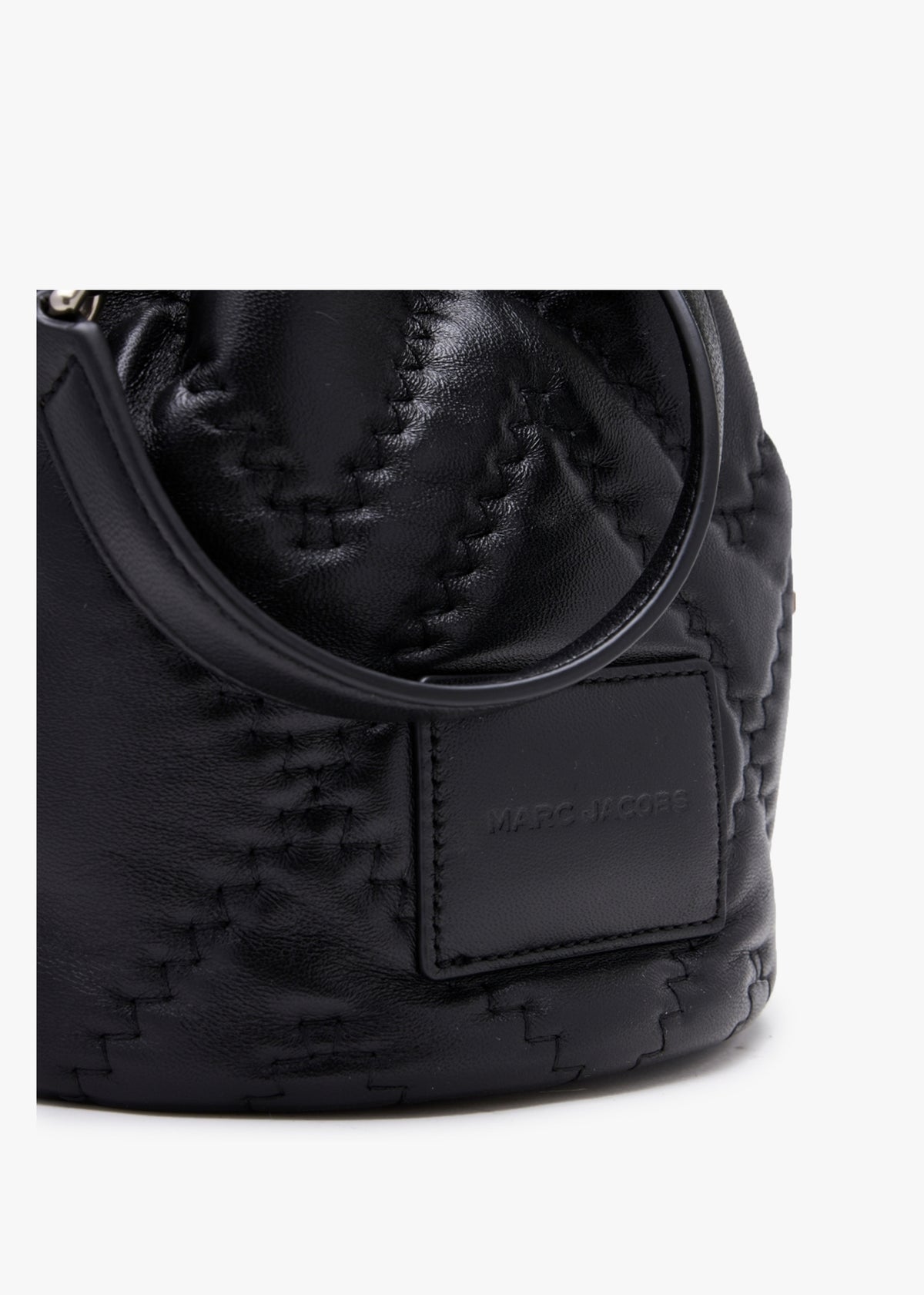 The Quilted Leather J Black Bucket Bag