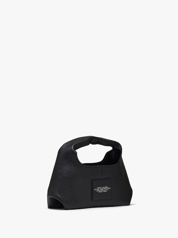 The Mini Black Leather Sack Bag