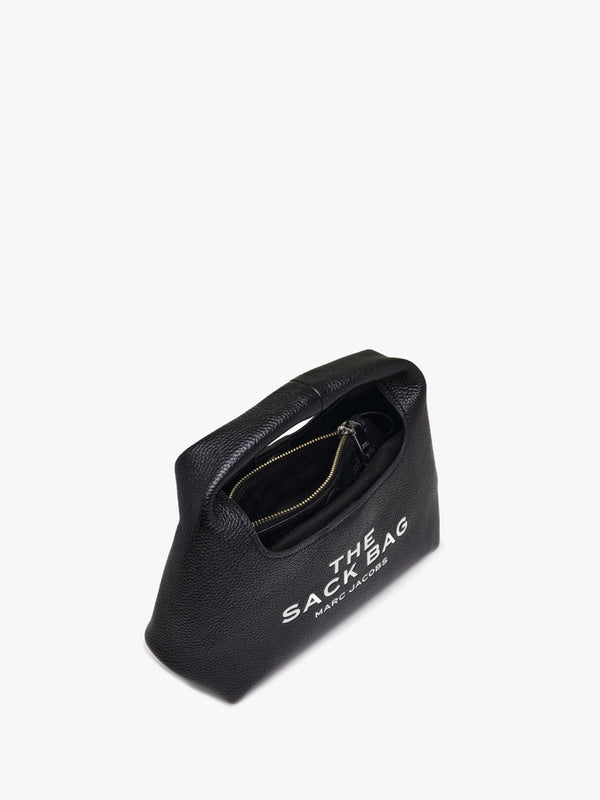 The Mini Black Leather Sack Bag