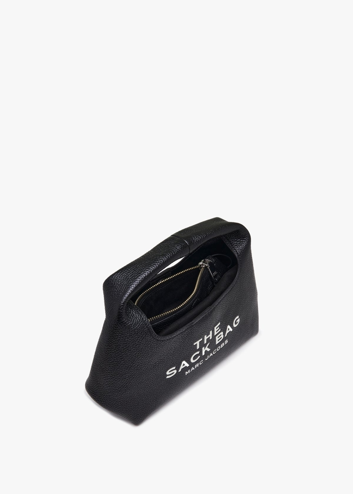 The Mini Black Leather Sack Bag