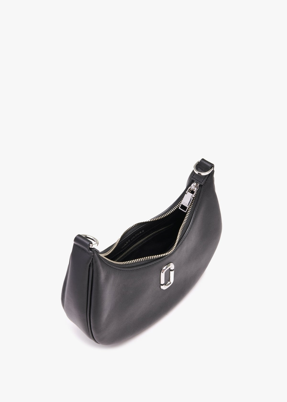 The Curve Black Leather Shoulder Bag