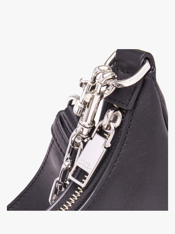 The Curve Black Leather Shoulder Bag