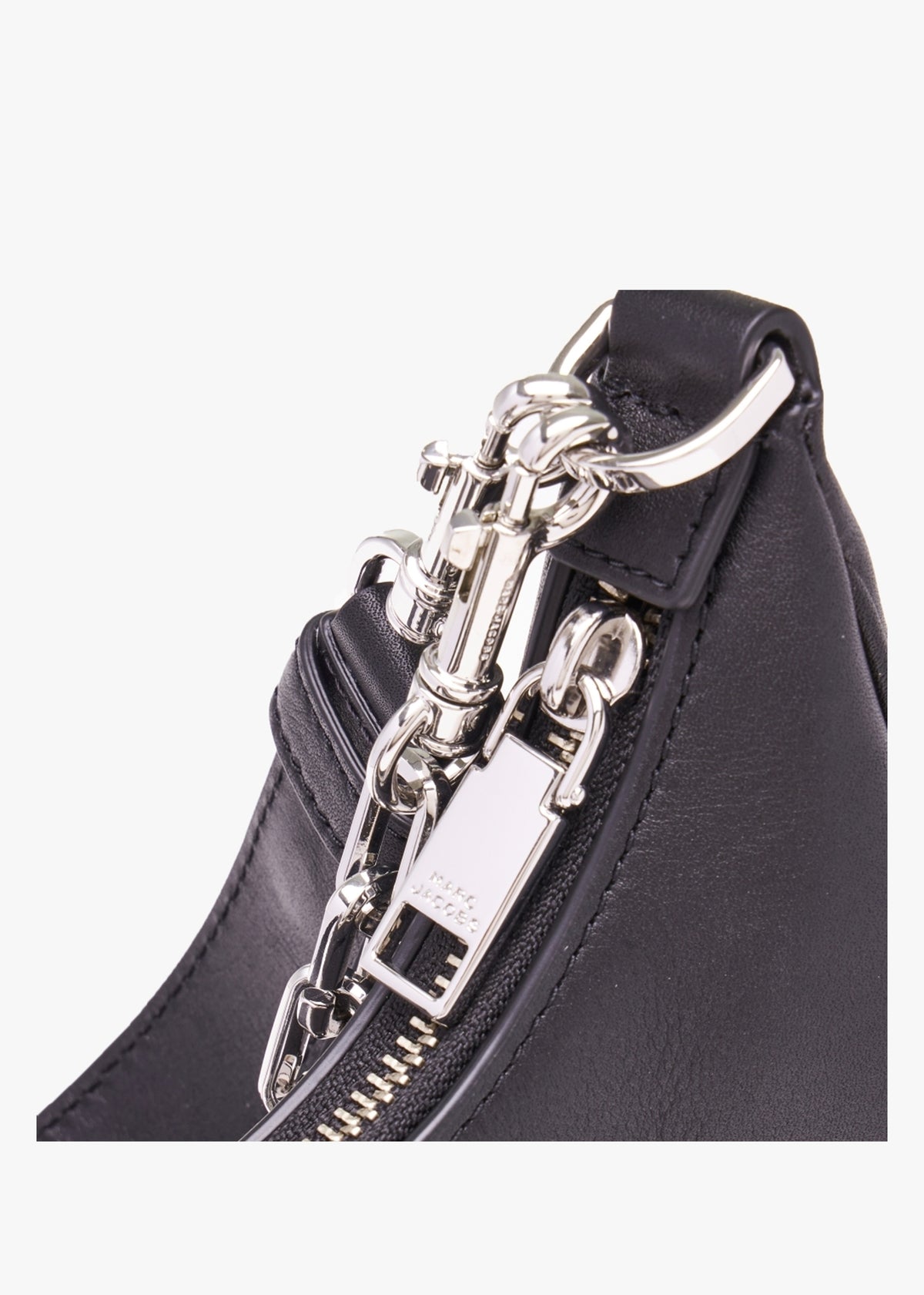 The Curve Black Leather Shoulder Bag