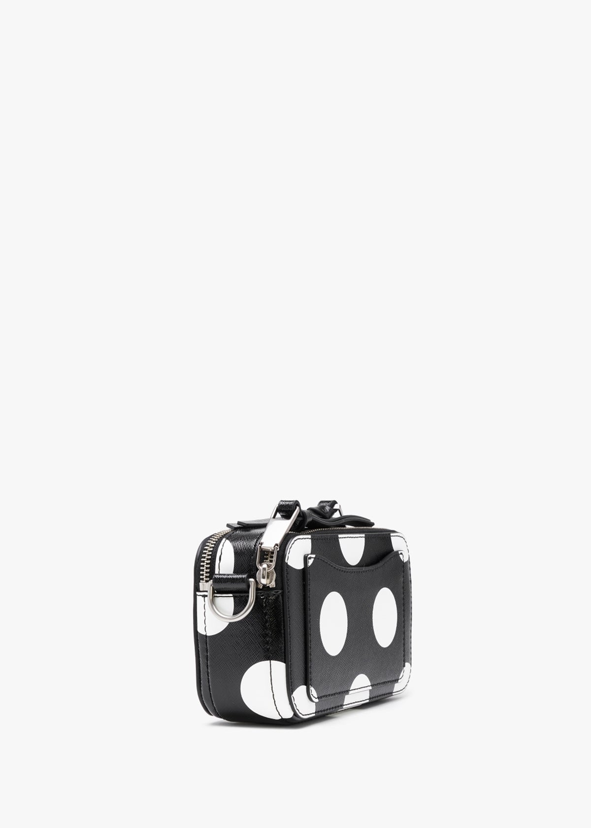 The Spots Snapshot Black & White Leather Camera Bag