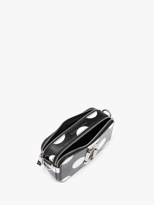 The Spots Snapshot Black & White Leather Camera Bag