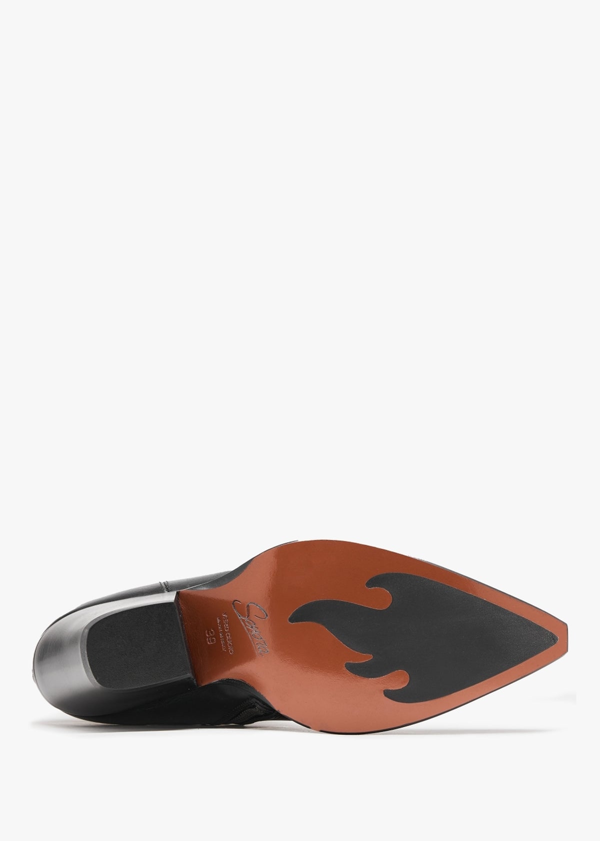 Jalapeno Belt Black Leather Western Ankle Boots