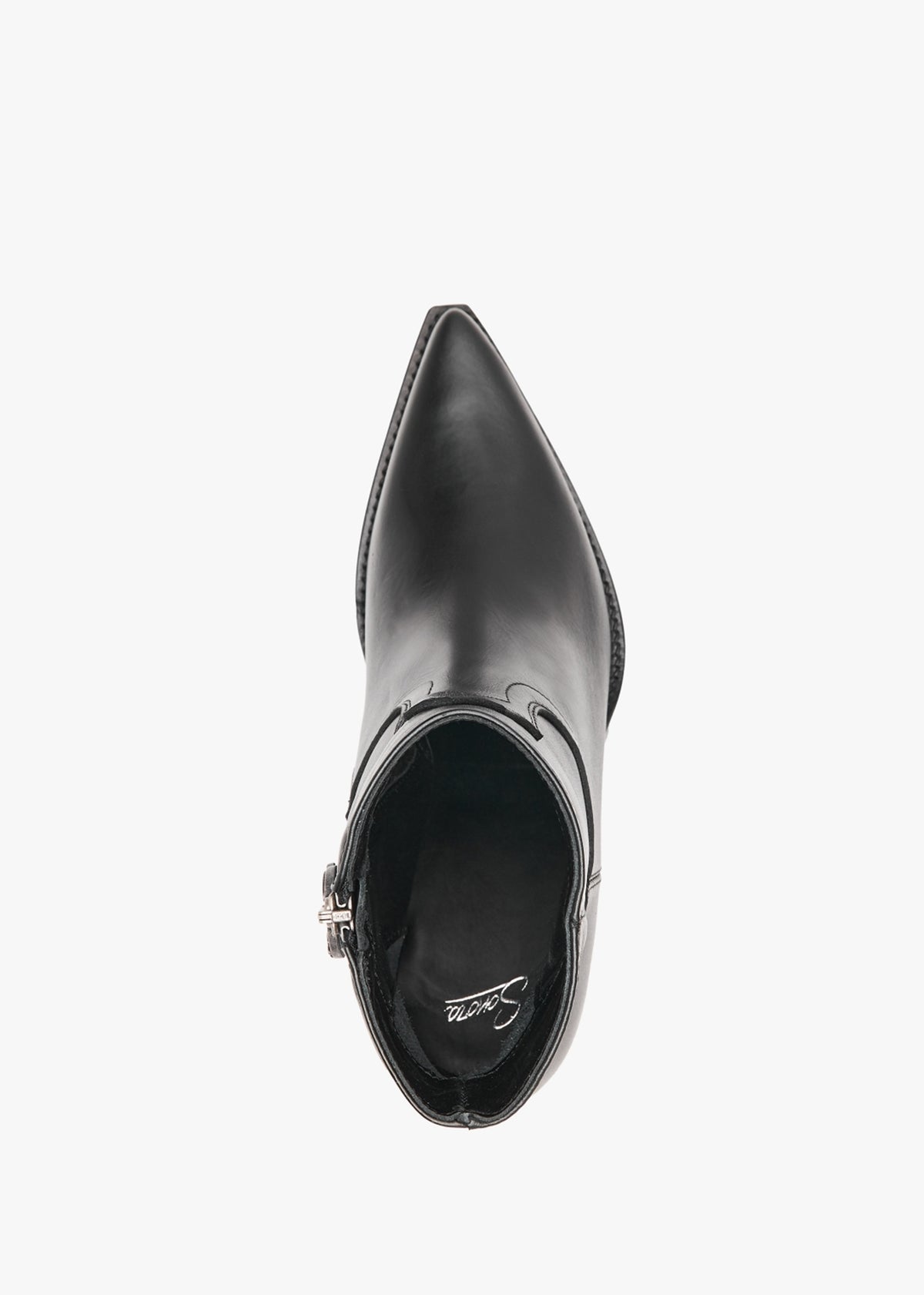 Jalapeno Belt Black Leather Western Ankle Boots