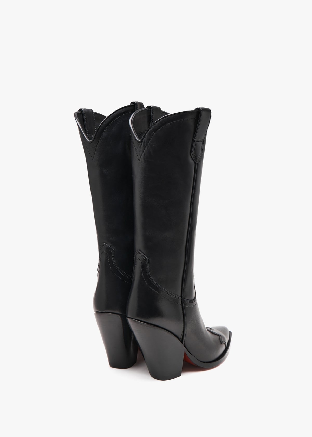 Santa Fe Furgo Black Leather Western Calf Boots