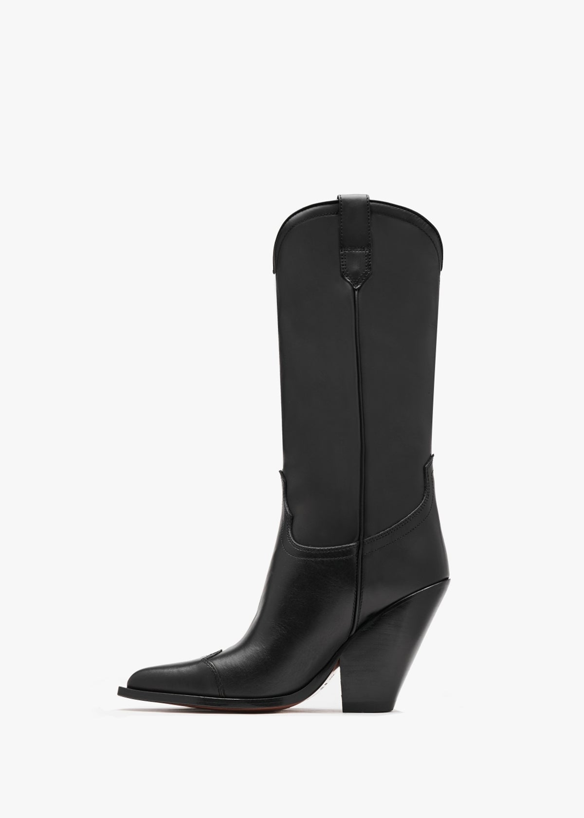 Santa Fe Furgo Black Leather Western Calf Boots