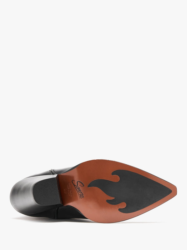 Santa Fe Furgo Black Leather Western Calf Boots