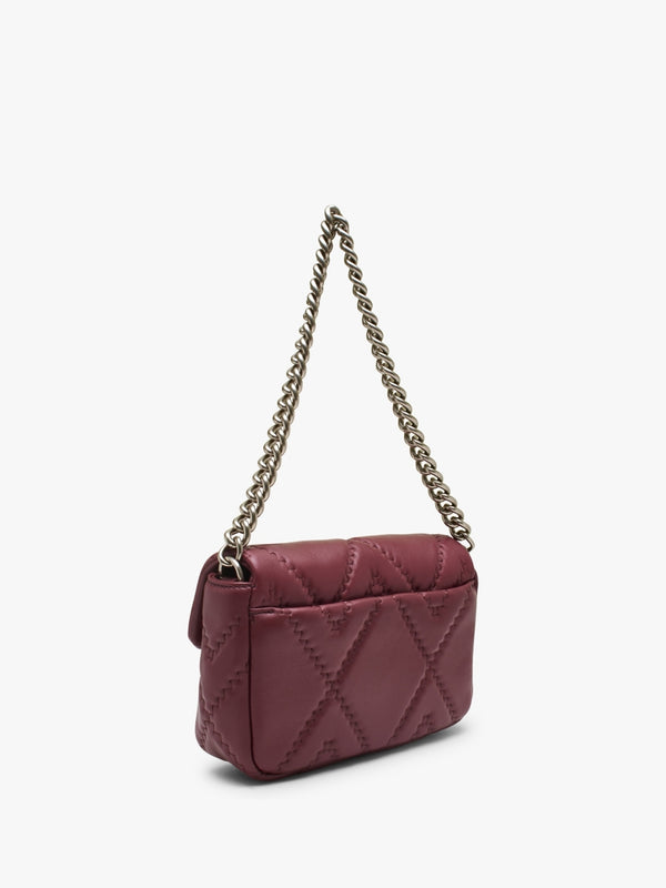 The Quilted Leather J Marc Cherry Shoulder Bag