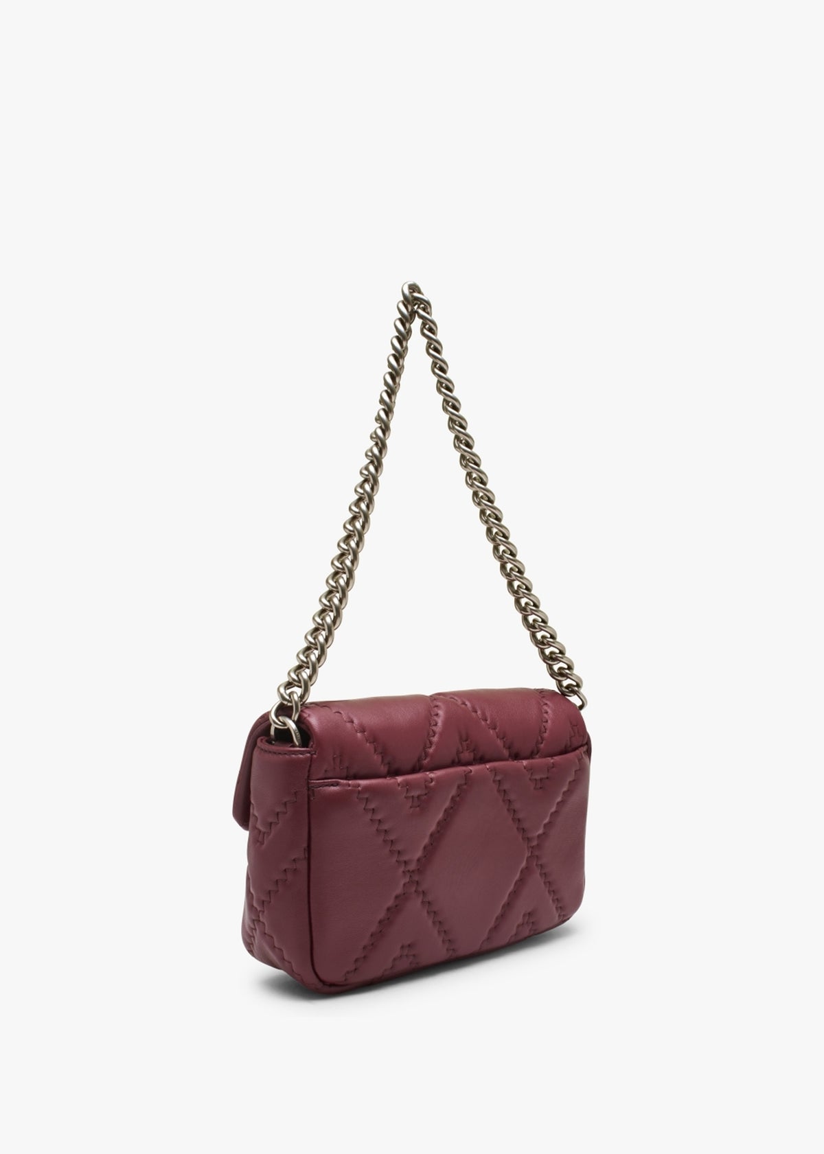 The Quilted Leather J Marc Cherry Shoulder Bag