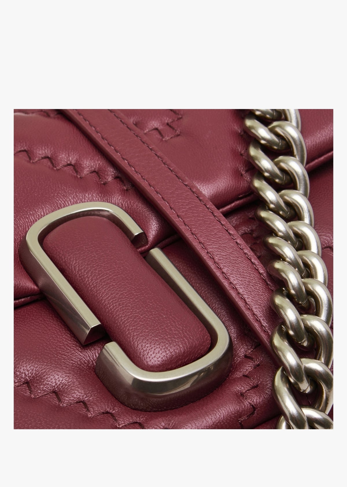 The Quilted Leather J Marc Cherry Shoulder Bag