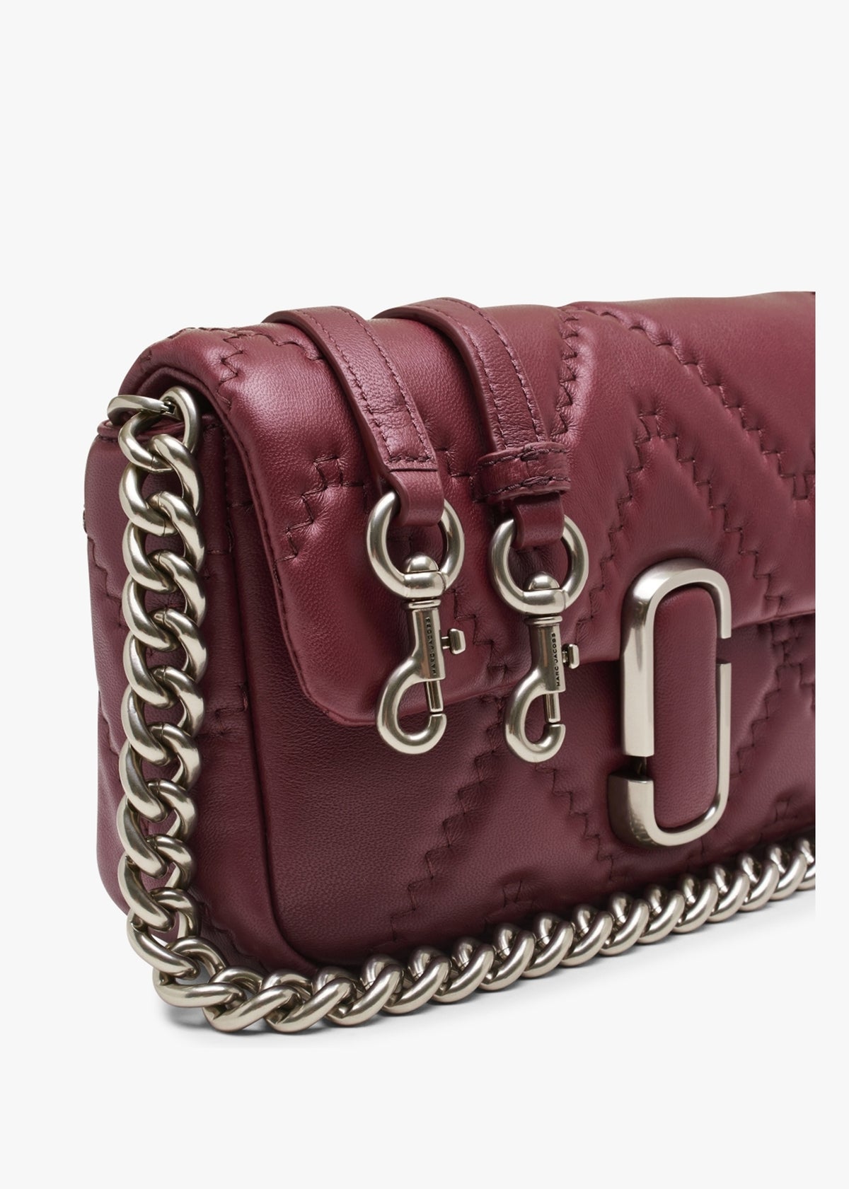The Quilted Leather J Marc Cherry Shoulder Bag