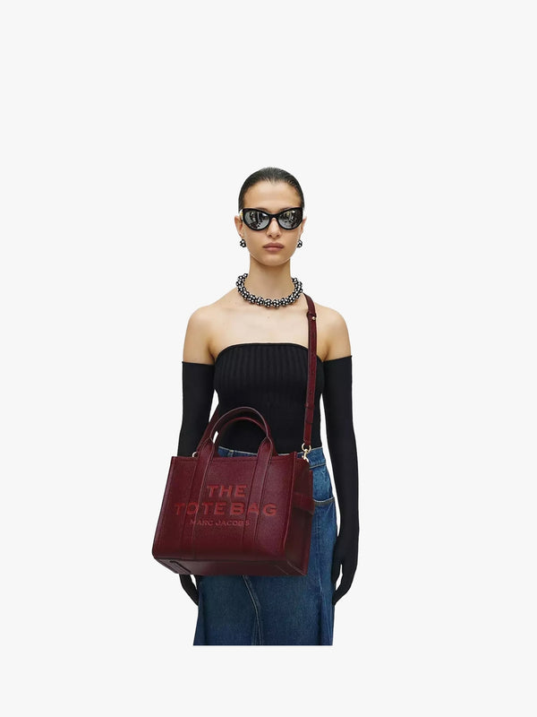 The Leather Medium Cherry Tote Bag