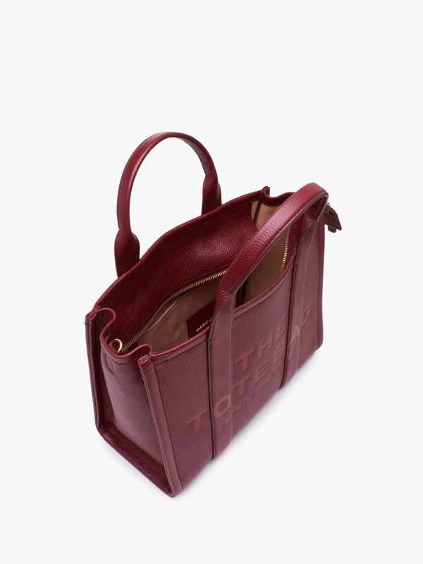 The Leather Medium Cherry Tote Bag