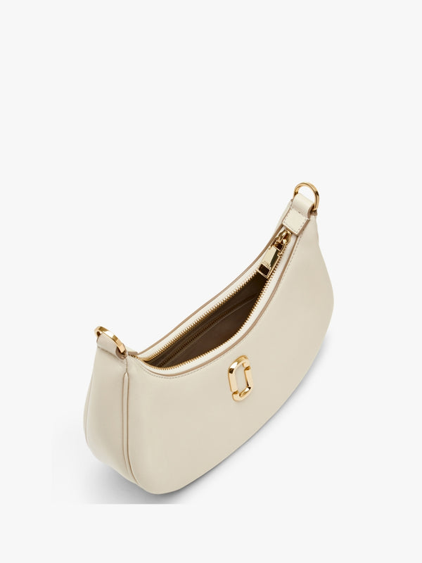 The Curve Cloud White Leather Shoulder Bag
