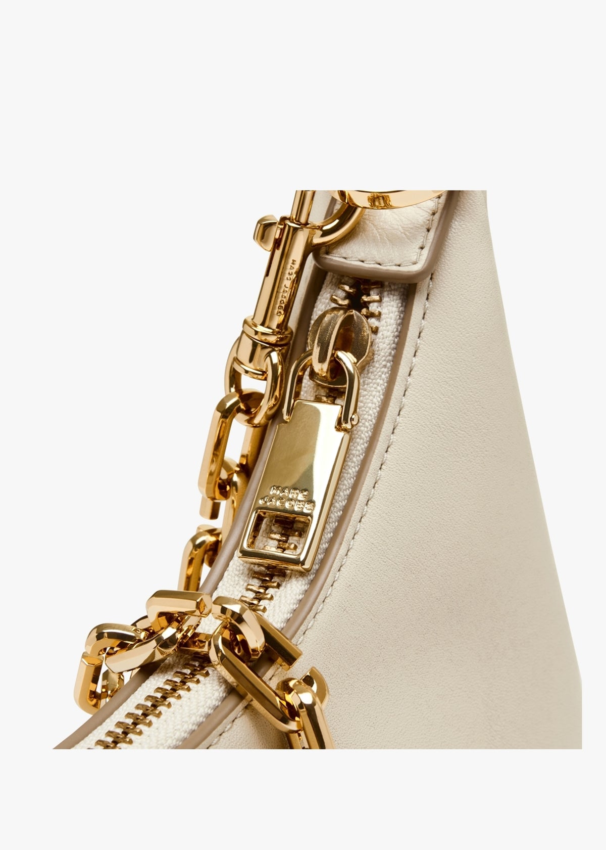The Curve Cloud White Leather Shoulder Bag