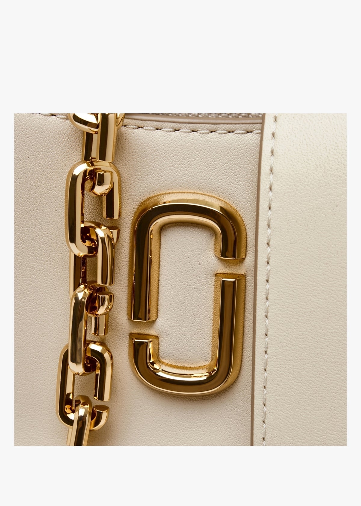 The Curve Cloud White Leather Shoulder Bag