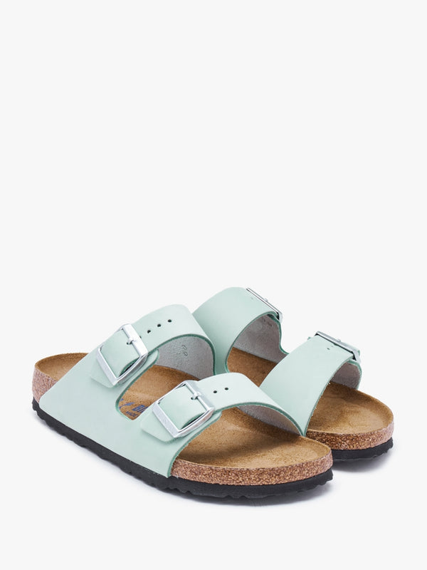Arizona Soft Footbed Matcha Leather Two Bar Mules